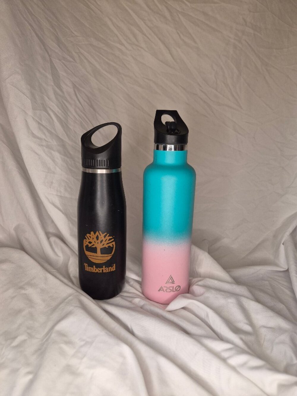 His & Her Set: Timberland & Arslo Ombre Insulated Stainless Steel Water Bottles
